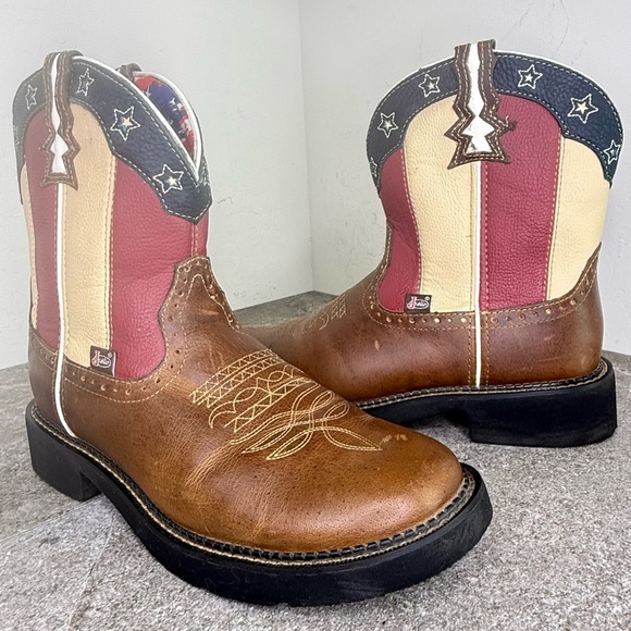 Justin Gypsy Boot Chellie Stars & Stripes American Flag Women’s Size 11B - Picture 1 of 9
